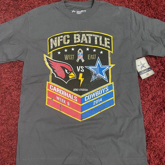 Dallas Cowboys & Cardinals 2014 NFC NFL Tshirt - Picture 1 of 4